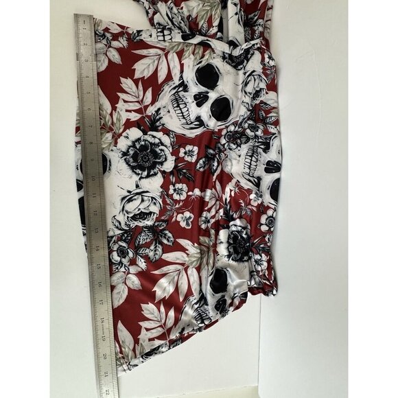 Skull Jumpsuit All Over Print Halloween Grunge Goth Women's Sz M Day Of The Dead - Picture 10 of 10